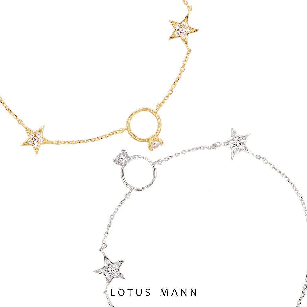 

My star.925 silver gold-plated silver two-tone bracelet Lotus Mann