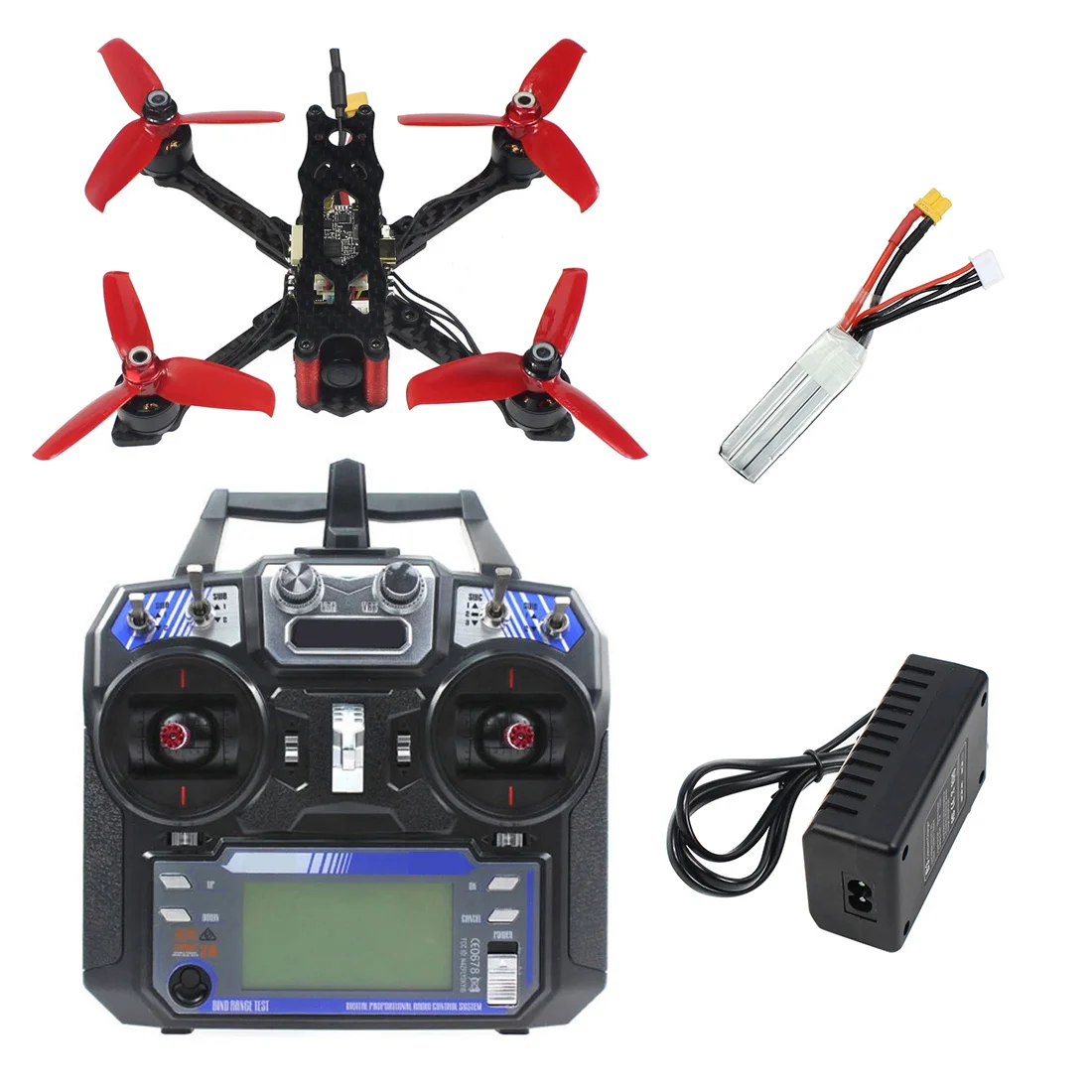 

DIY BNF RTF 145 мм RC FPV Квадрокоптер F405 OSD 2-3S 1306 3100KV двигатель 2,4G 1200TVL HD камера очки T-Lite дистанционное управление