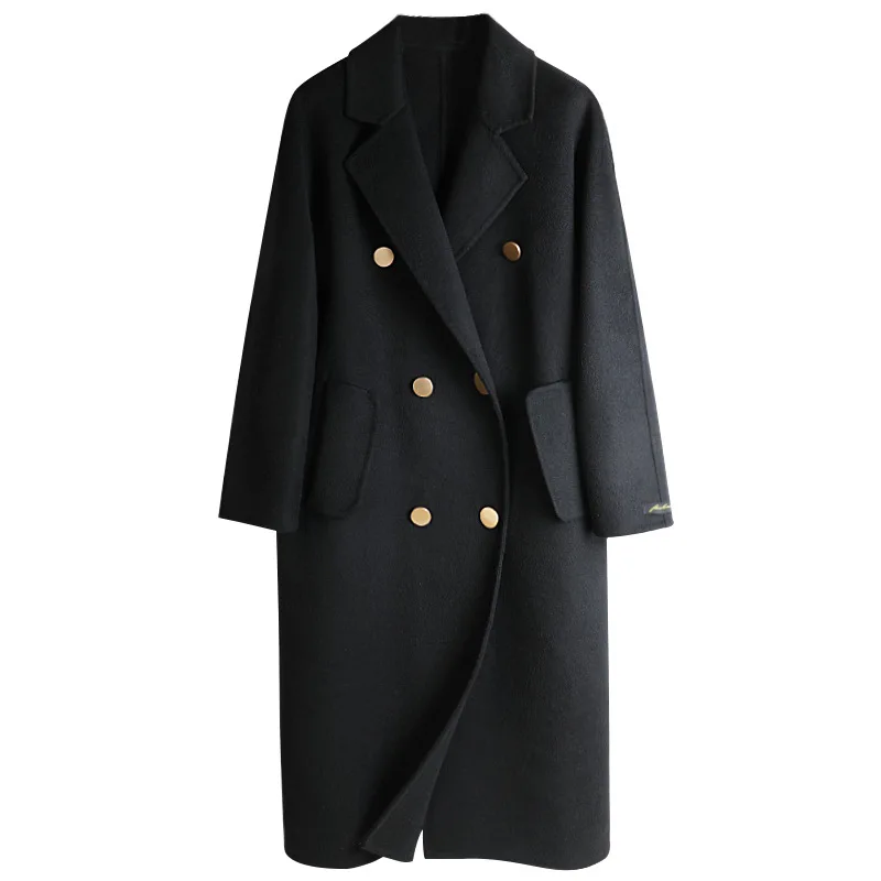 

Breasted 2021 Women Fall Double Turn-down Collar Solid Women's Demi-season Jackets korean Fashion Coat