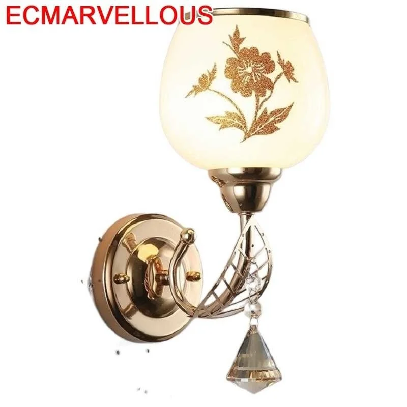 

Parede Pared Lampe Murale Lampara De Techo Colgante Moderna Crystal Bedroom Luminaire Light For Home Wandlamp Wall Lamp