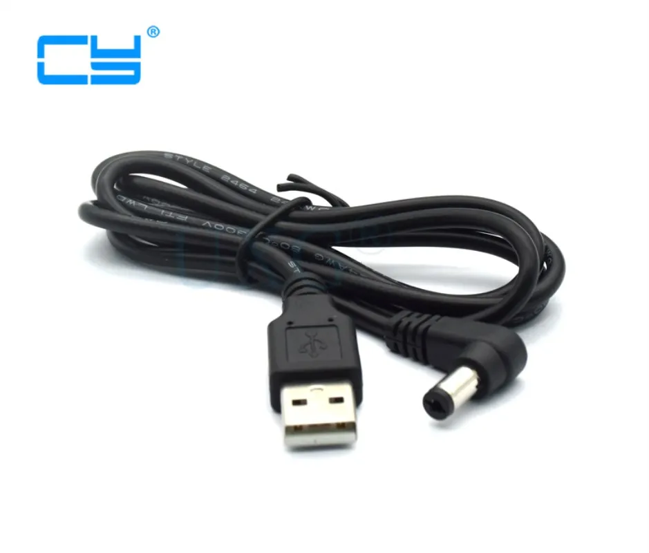 

Штекер питания постоянного тока USB для преобразования 5,5*2,1 мм/DC 5,5x2,1 мм белый черный L-образный прямоугольный разъем с разъемом для шнура USB-кабель