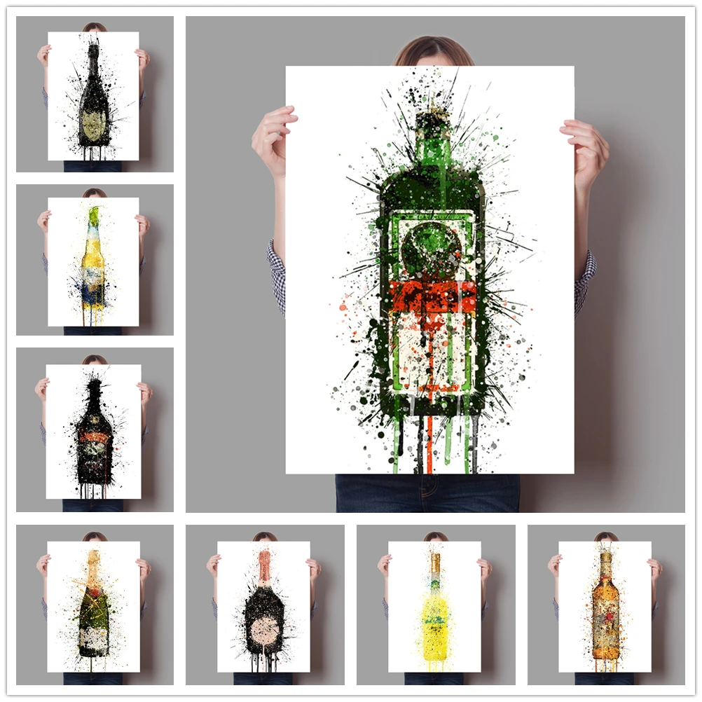 

Постер с пивом, виски, шампанское, вино, Картина на холсте, граффити, Настенная картина, домашний декор для гостиной, спальни, бара, кафе
