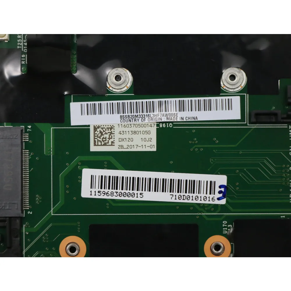 

For LenovoThinkpad X1C Carbon 2017 I7-7500U CPU 8G RAM 01AY072 01YN044 01AY079 01YN047 NM-B141 Laptop motherboard