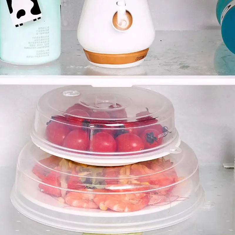 Portable Hanging Food Cover Microwave Heated Lid Kitchen Tools Button Vents Refrigerators Storage Hand J2P5 Cap Steam S1N9