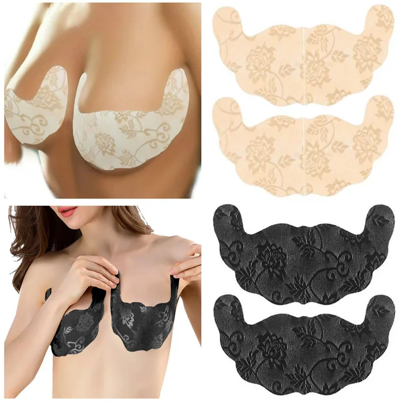 Клейкие U образные наклейки на грудь бюстгальтера невидимые вкладыши для сосков
