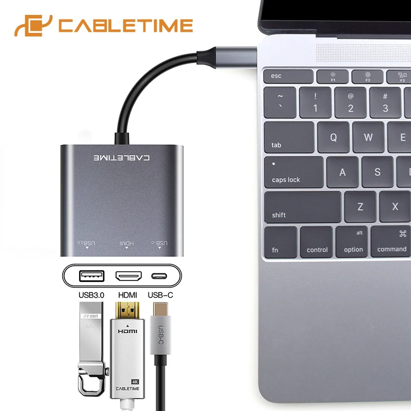 Кабель USB C HDMI 4K HUB Type 3 1 к 0 адаптер для Macbook Chromebook Huawei matebook Hub C038| |