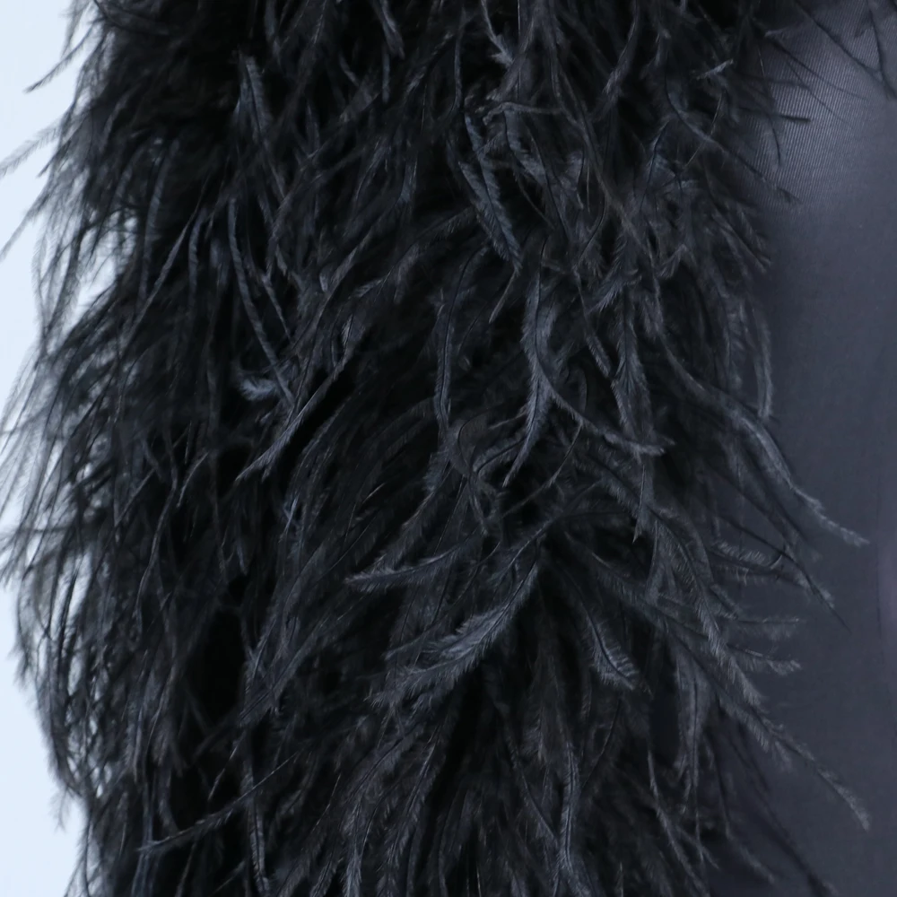 6 слоев реальные боа из страусиных перьев пышная одежда декоративная шаль