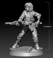 118 100mm 124 75mm resin model kits female solider figure unpainted no color rw 411