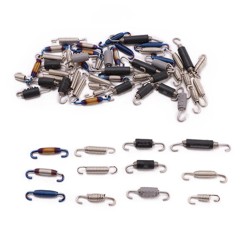 Buy 5 çift yaylar motosiklet egzoz borusu yaylar paslanmaz çelik 47 55 56 60 63 66 68 74 91 mm