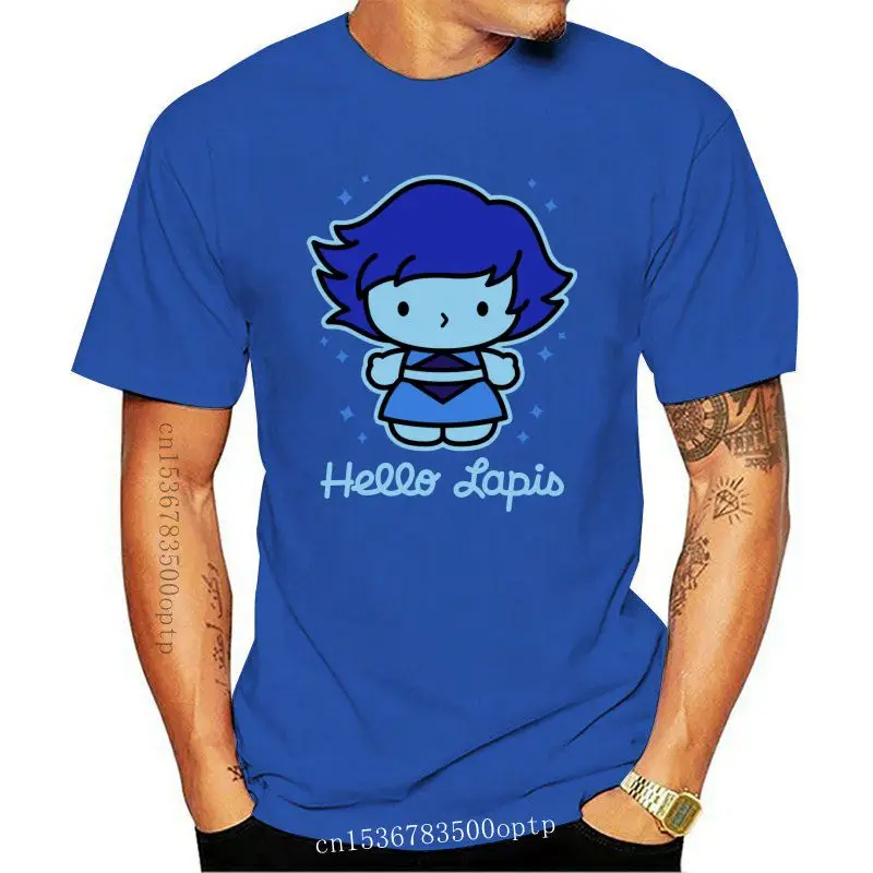 

New Printed Men T Shirt Cotton tshirt Hello Lapis O-Neck Short-Sleeve Women T-Shirt
