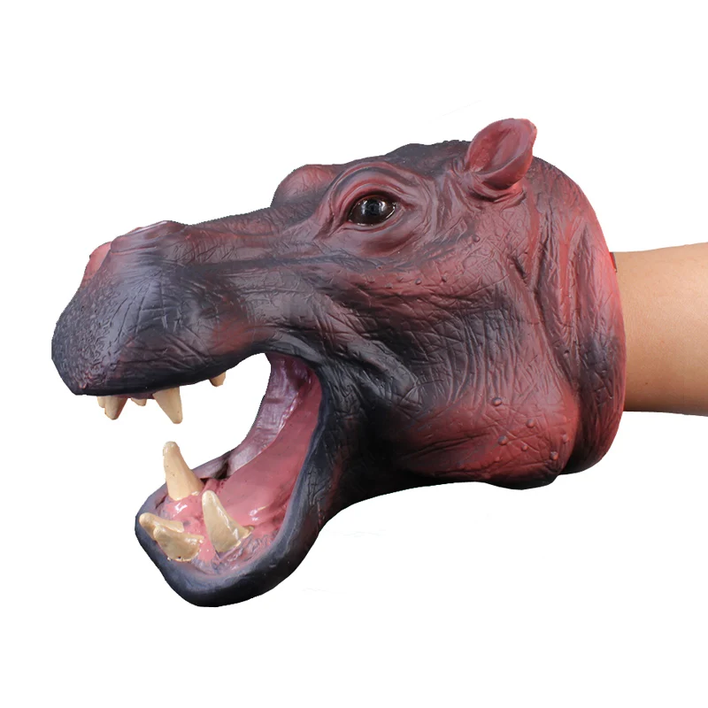 Хиппопотамус ручная кукла резиновые животные куклы детские игрушки игры