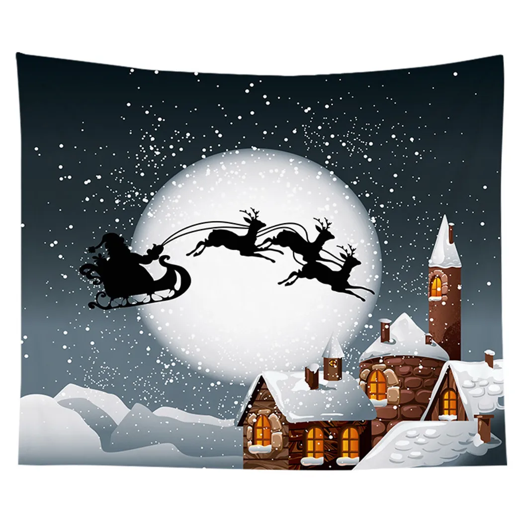 

Гобелен для рождественской вечеринки, Настенный декор, настенное художественное одеяло, занавеска, скатерть для пикника, украшение для ком...