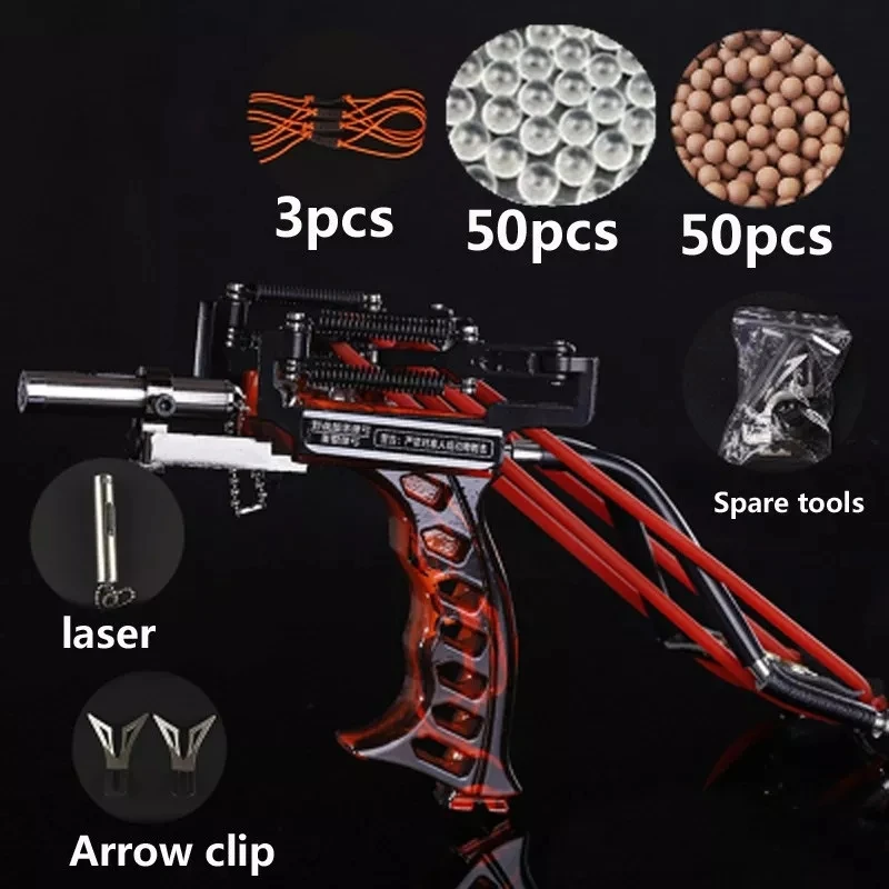 Лазерная Рогатка черный охотничий лук катапульта рыболовный уличный мощный для
