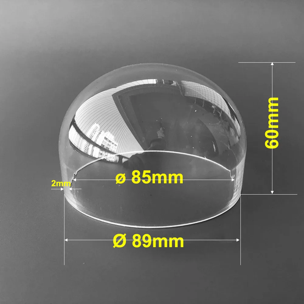 

Customize 89x60mm Transparent Acrylic Hemisphere Clear Plexiglass Crystal Dome Cover Window Cap