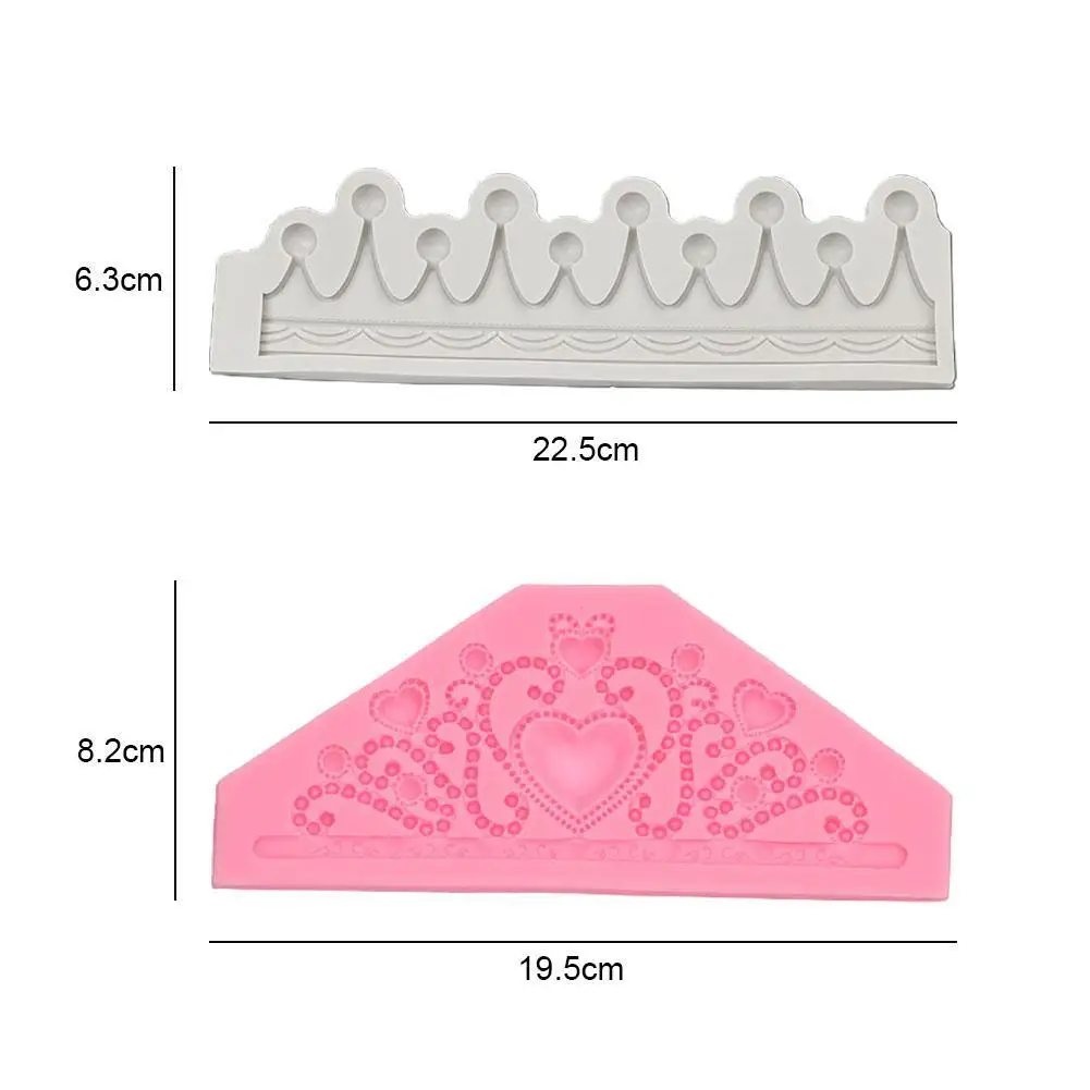 

Vintage Love Crown Silicone Mold Fondant Cake Chocolate Decorating Decoration Kitchen Lace Tools Dessert Cake V3L3