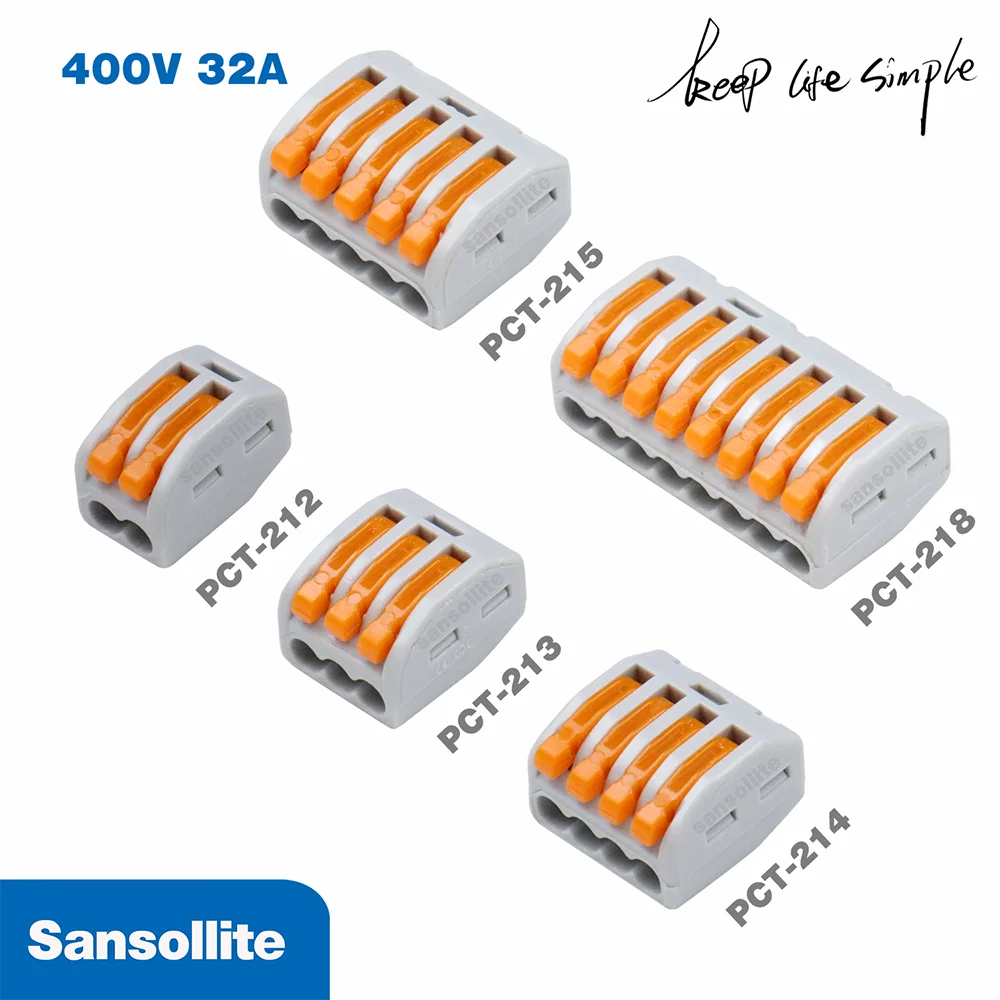 

2-5pcs Electrical wire Connector fast home improvement cable Connection push in connectors splicing terminal block