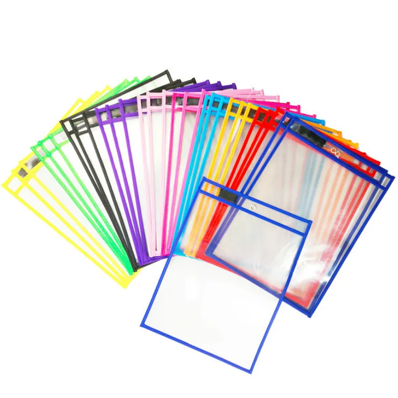 

30pcs/set A4 Clear Document Bag File Bag Pocket for Reusable Display Bag Document Storage Bag Holder Pouch Office Organizer