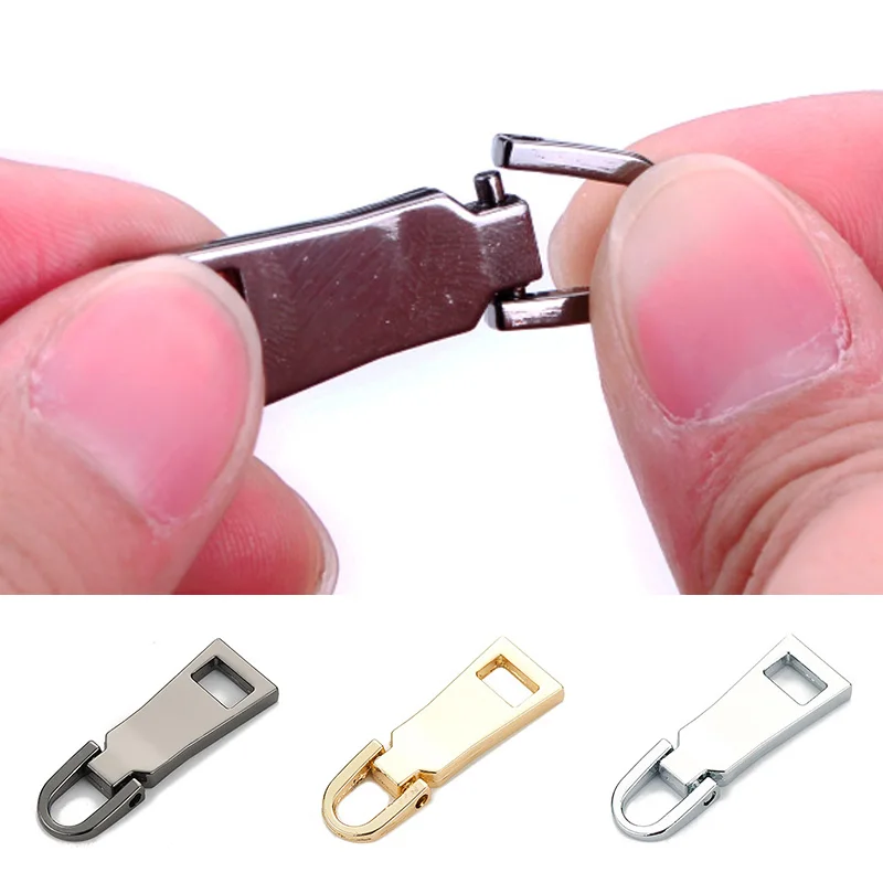 

3/5/8# Detachable Zipper Head DIY Metal Zipper Pendant Pull For Luggage School Bag Coat Clothes Shoes Boots Accessories
