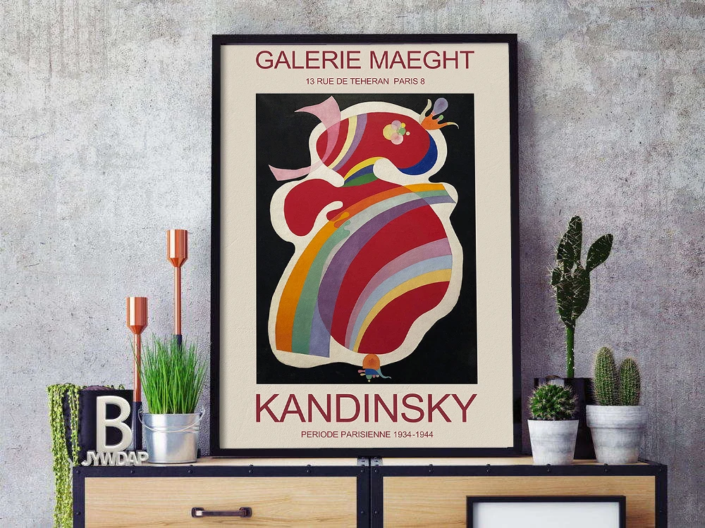 Постер Wassily Kandinsky художественной выставки кандинская галерея маейт Париж 1969