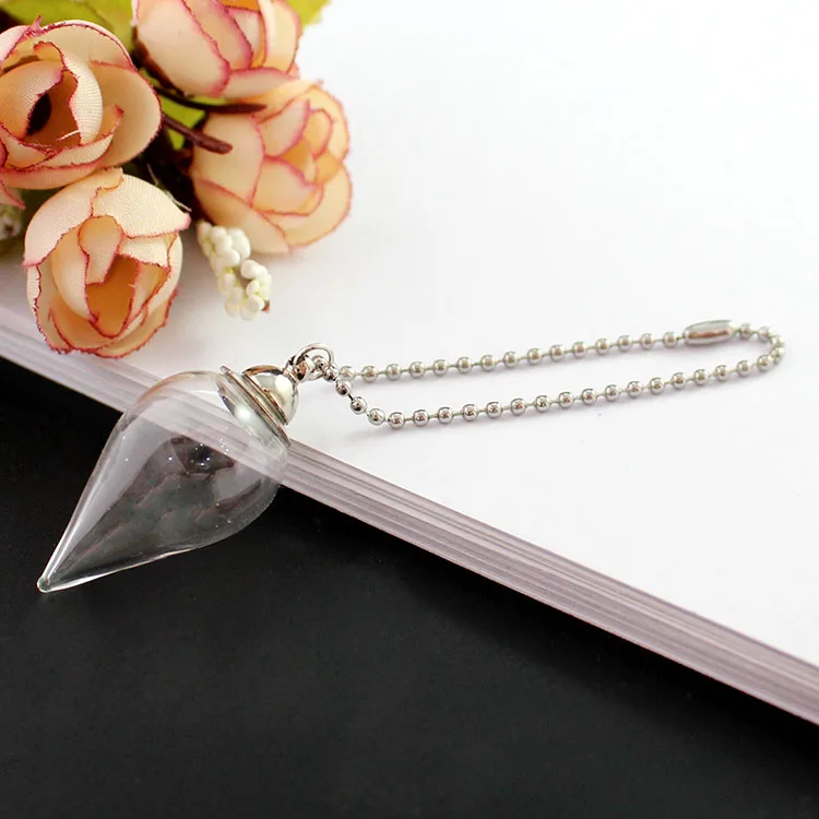 Tear Drop 2 шт желаний бутылка, брелок духи брелок в форме бутылок прозрачный стеклянный шар с предварительно приклеенным винтом Кепка брелок Keepsake многоразовый брелок - Окраска металла: Tear Drop