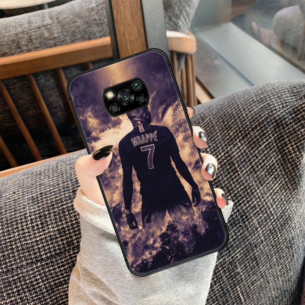 

Mbappe football 7 Phone case Cover Hull For Xiaomi Mi A2 A3 8 9 9T Note 10 Se Lite Pro Black Waterproof 3D Funda Trend Coque Tpu