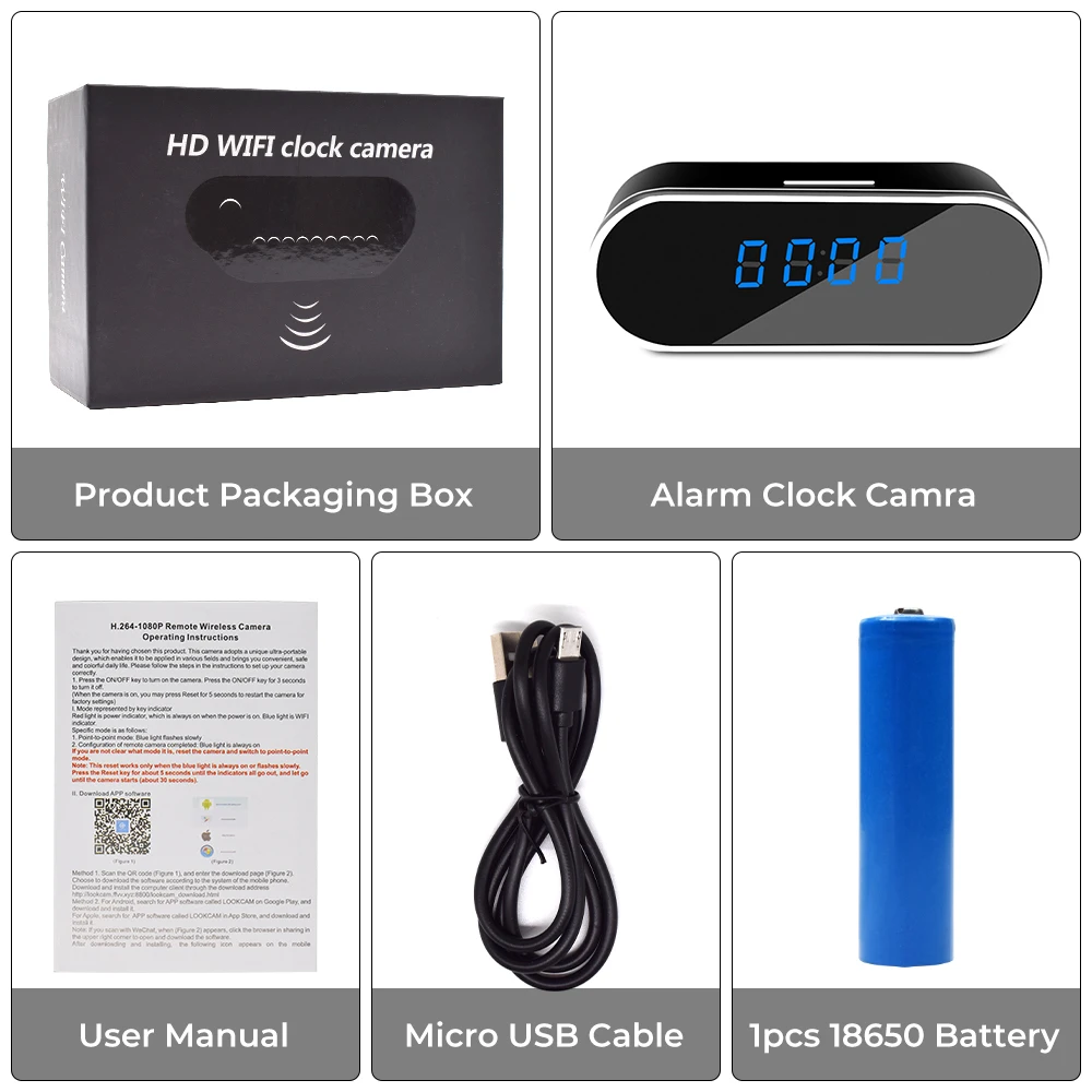Беспроводная мини-камера видеонаблюдения 1080P HD Wi-Fi | Электроника