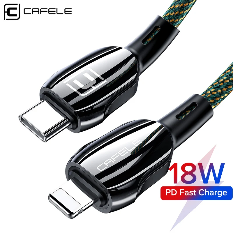 Зарядный кабель Cafele USB C для iPhone 11 Pro Xs Max X XR 8 Plus быстрая зарядка 18 Вт|Кабели