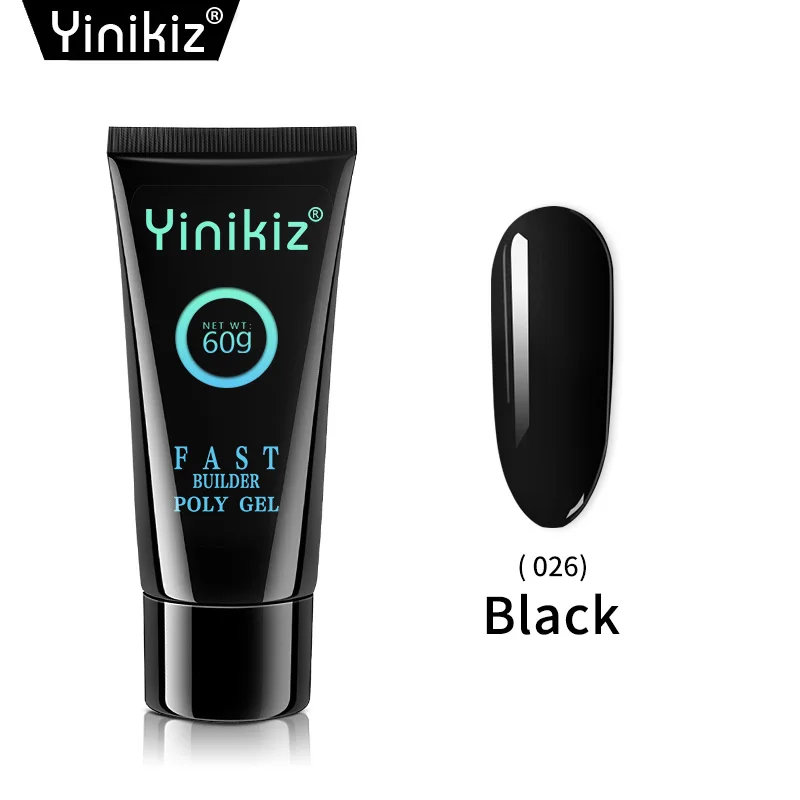 Yinikiz 60 г/мл Быстрое расширение гель для ногтей УФ строительный гель для полировки популярный розовый белый акриловый полигель прозрачный дизайн ногтей маникюрный лак
