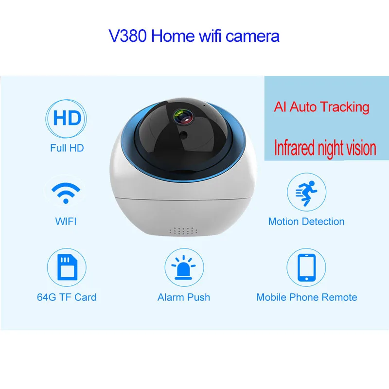 Ip-камера наблюдения с автоматическим отслеживанием 1080 P, монитор безопасности, WiFi, беспроводная мини умная сигнализация, камера видеонаблюдения для помещений YCC365