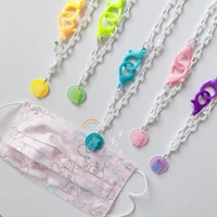 new creative cartoon candy color bear acrylic lanyard necklace glasses chain earphone chain mask belt