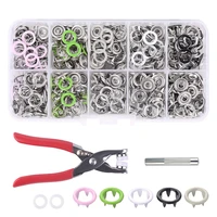 100 sets 9 5mm metal prong snap buttons pliers tool for skin care clamps press rivets poppers childrens sliders buckle