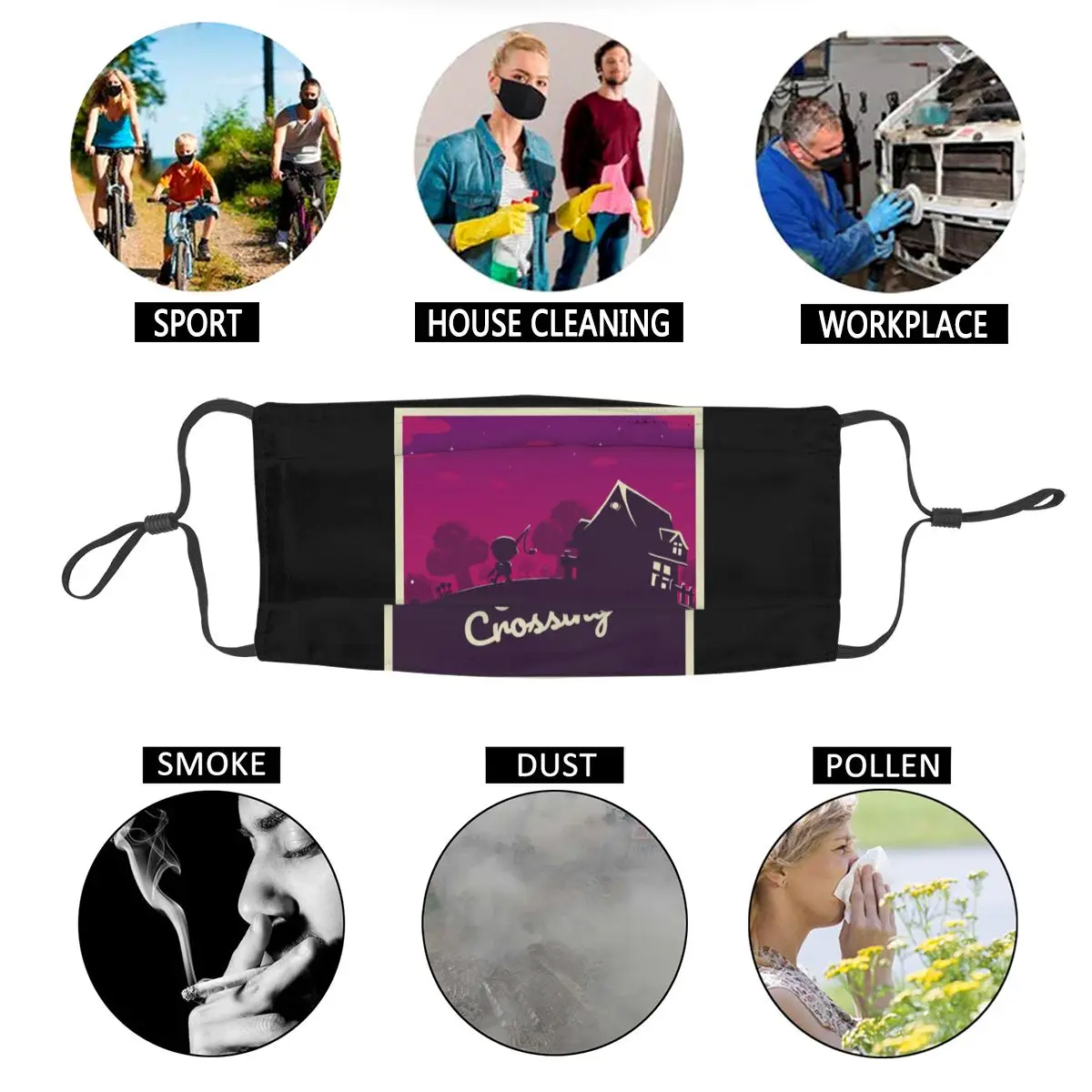 

Animal Crossing Reusable Mouth Face Mask New Leaf Game Anti Haze Dust Mask Protection Mask Respirator Mouth Muffle