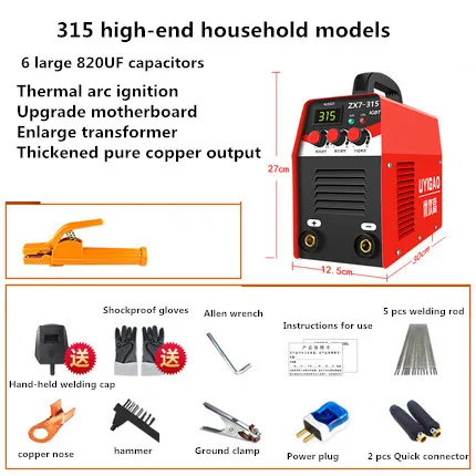 

ZX7-315 Welding Machine 110V-560V Dual-Voltage 10KW 11.5KW 13.5KW IGBT inverter LCD Digital Display MMA welder 10-315A