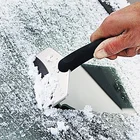 Скребок для снега и льда, инструмент для очистки из нержавеющей стали, лопата для льда, автомобильный модный и полезный инструмент для автомобиля