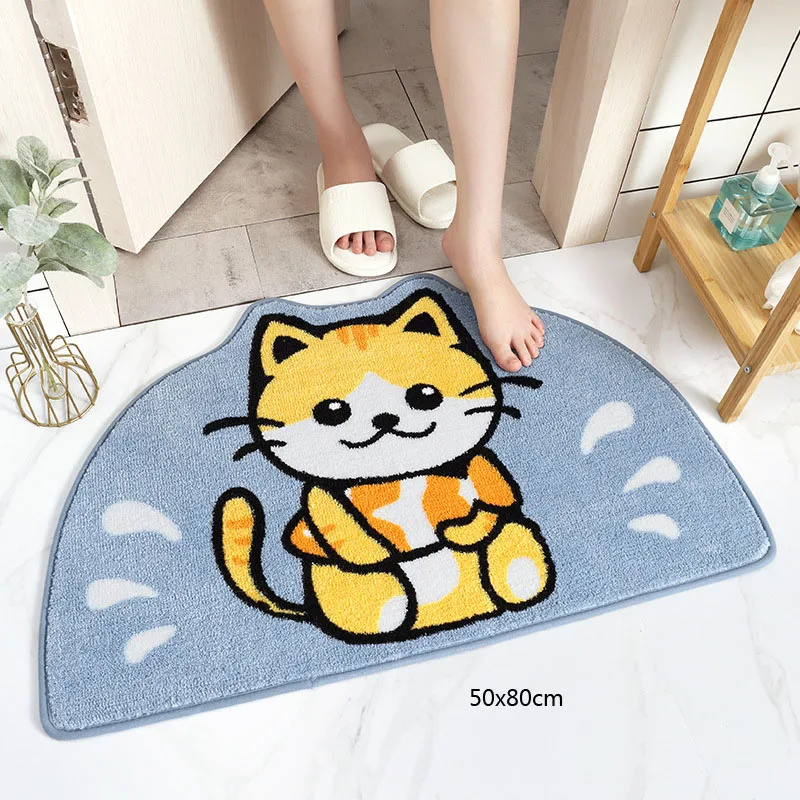 cat style G Коврик с животным леопардовым принтом, тигровая панда, нескользящий ковер с животным принтом для дома, гостиной, дверной коврик, коврик для ванной - Цвет: cat style G