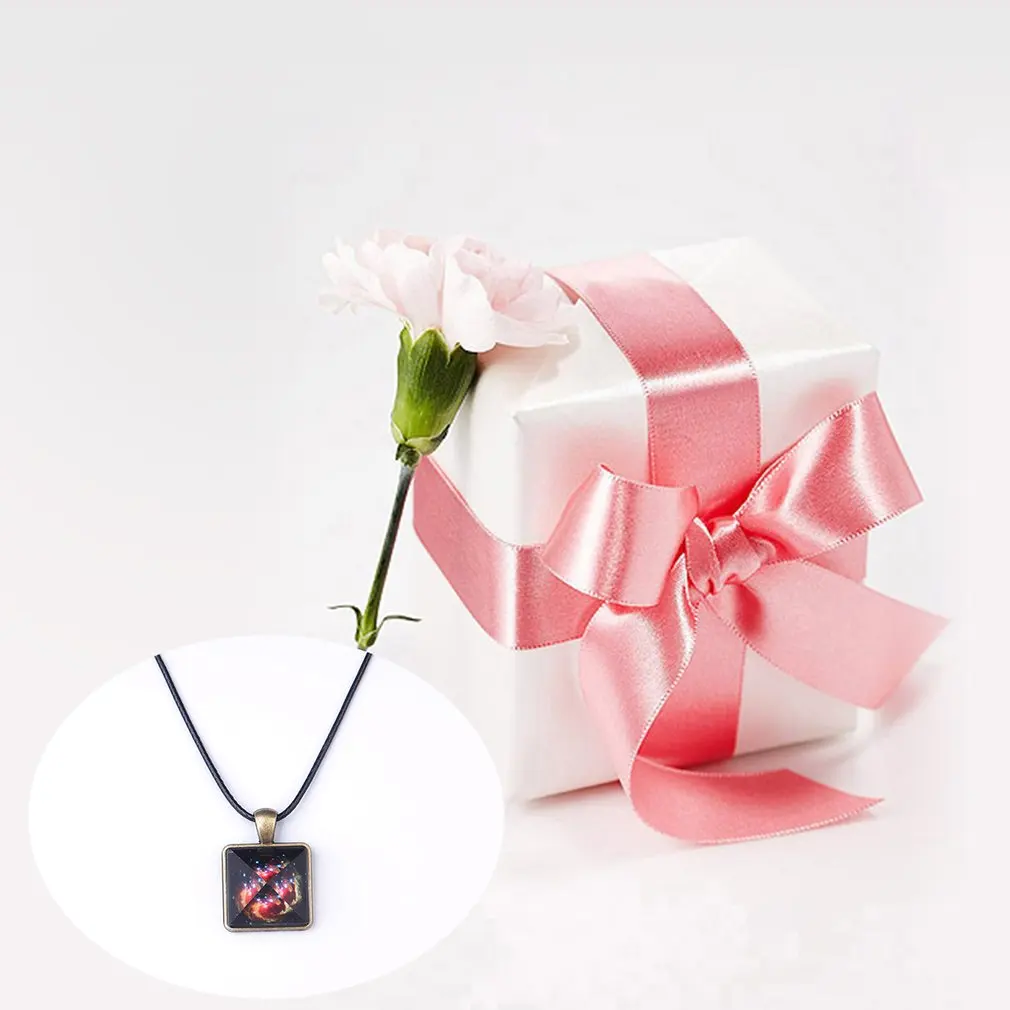 Luminous Star Series Necklace Crystal Pyramid Triangle Geometric Pendant Galaxy Dust Starry Night Glow in the Darkness Chic | Украшения и