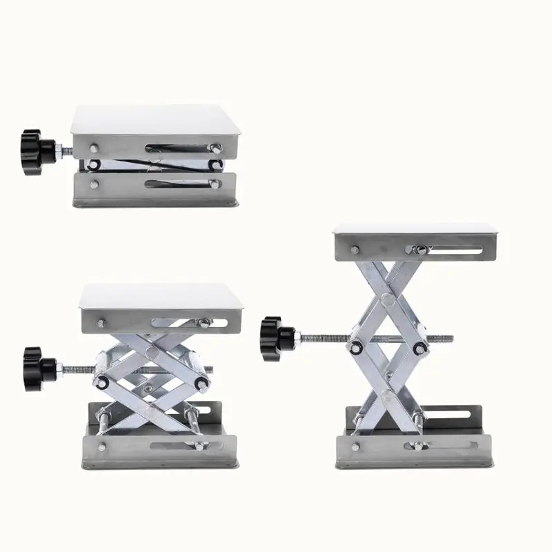 Laboratory Lifting Platform Stand Rack Scissor Jack Bench Lifter Table Lab 100x100mm Stainless Steel For Scientific Experiment |