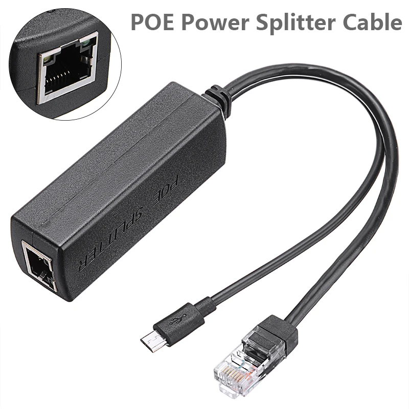 Mayitr 1 шт. POE кабеля Мощность Over Ethernet адаптер Кабели 48V 5V 2.4A Micro USB сепаратор|Коробки