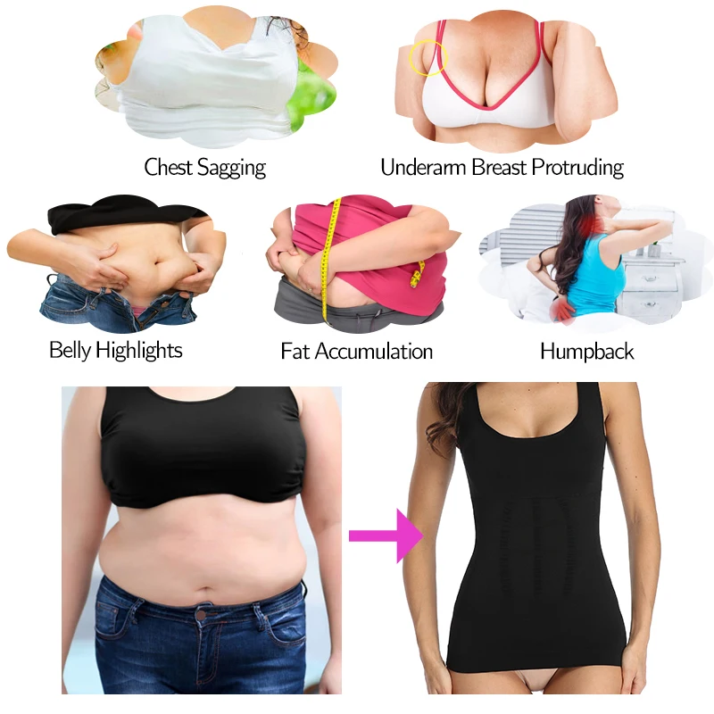Женское Утягивающее боди нижнее белье бюстгальтер с подкладкой топы