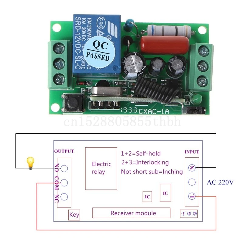 2 кнопки беспроводной пульт дистанционного управления AC220V широкий светильник