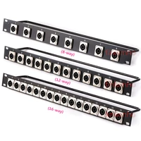 rack patch panel 8 12 16 way speakon chassis connnector 1u flight case mount for professional loudspeaker audio cable male plug