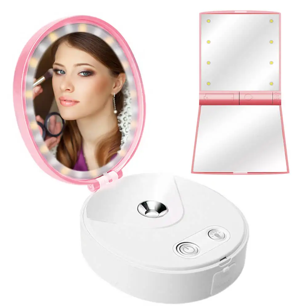 Мини нано макияж зеркало туман опрыскиватель уход за кожей лица увлажнение