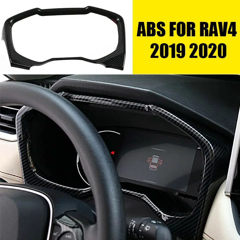 Декоративная рамка для приборной панели из АБС-углеволокна Toyota RAV4 2019-20