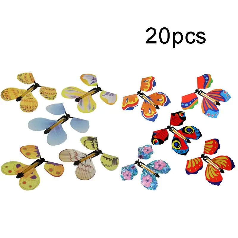 

20 Pcs Butterfly Card Magic Butterfly Children Magic Props Surprise Gift Card 97BC