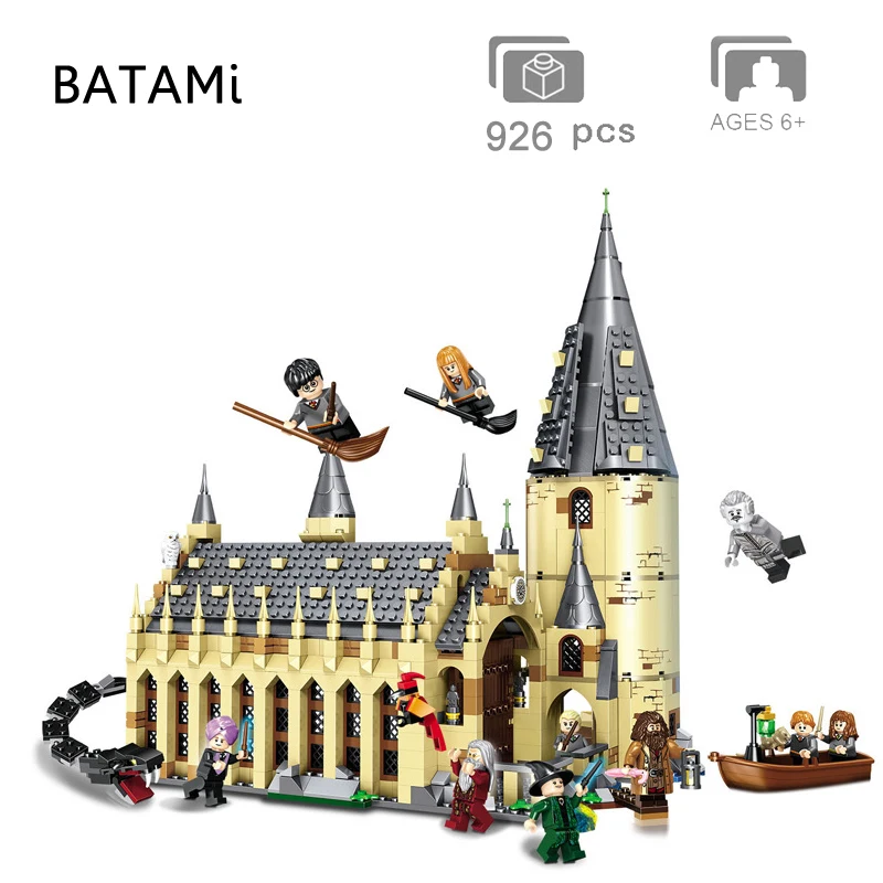 B0039144 Наборы из серии «Поттер», совместимые со строительным блоком, Quidditch Hogwarts Great Hall Hagrid's Hut Hogwarts Express MinFigure - Цвет: B0039144