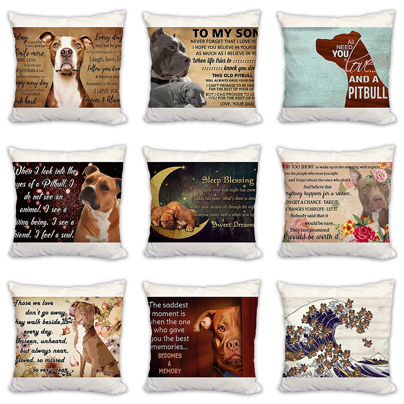 Чехол для диванной подушки Pitbull плюшевая подушка автомобильного кресла 45x45 см |