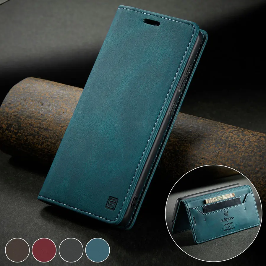 CaseMe Flip Case Note 20 A72 A41 A21S A42 For Samsung S20 Ultra S10 Plus A51 S21 M31 A70 M30s A52 A71 Leather Magnet Retro Cover