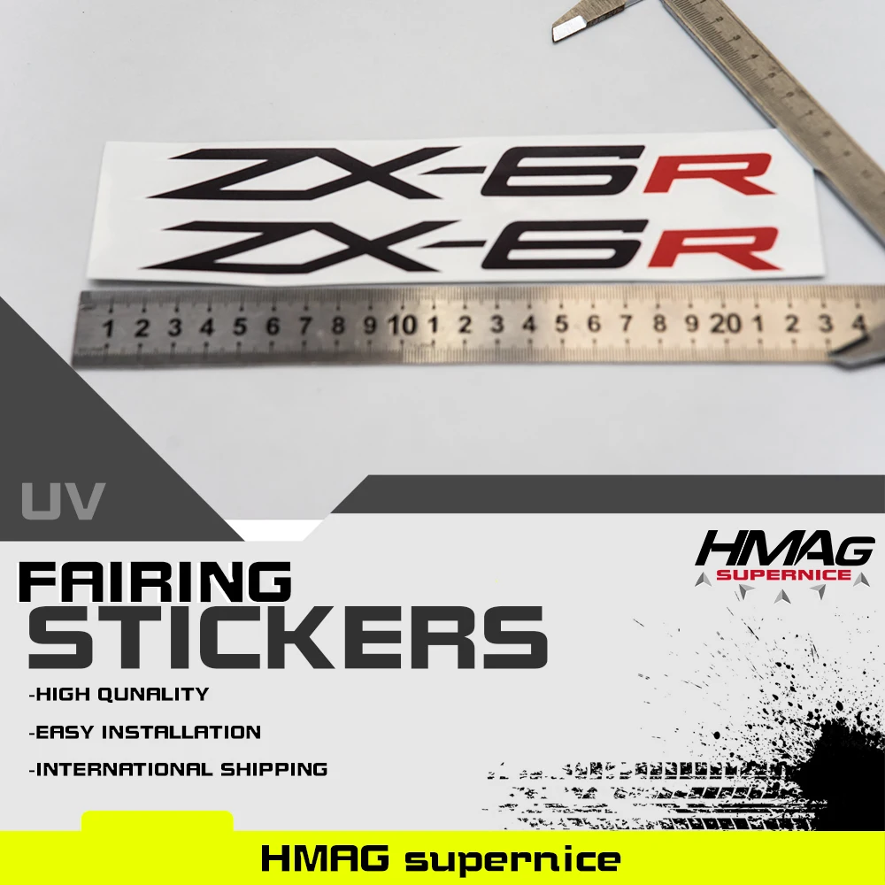 

Motorcycle Fairing Upper Fairing Decals Stickers 3M Sticker 1Pair Fo Kawasaki ZX6R ZX-6R 636