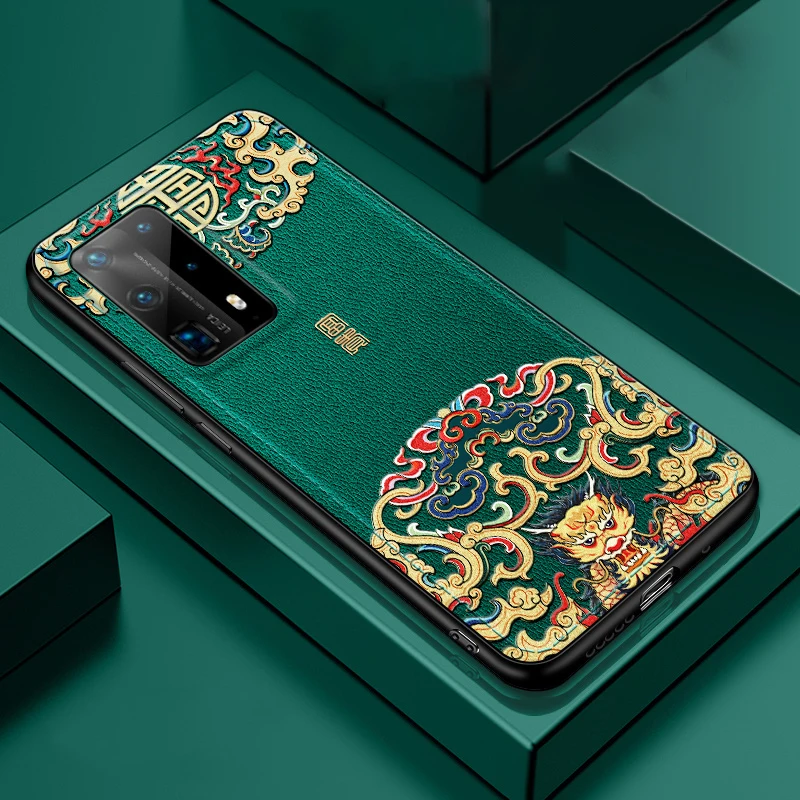 3D тисненый кожаный чехол для телефона Huawei P20 P30 Lite P40 Pro Nova 3 3i 5T Honor 10 20 30 Plus 20S 30S 8X 10i P