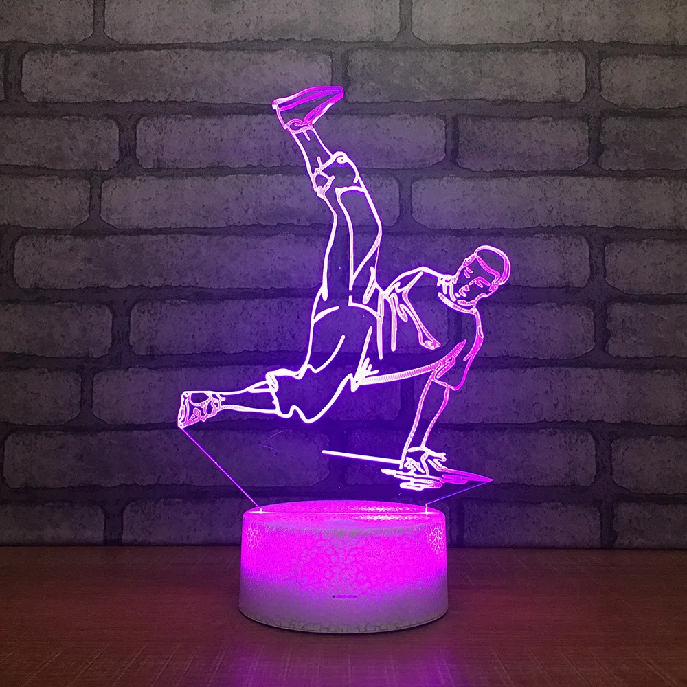 Светодиодный 3d светильник для хип хоп танцев 7 цветов сенсорный сенсор USB подарки
